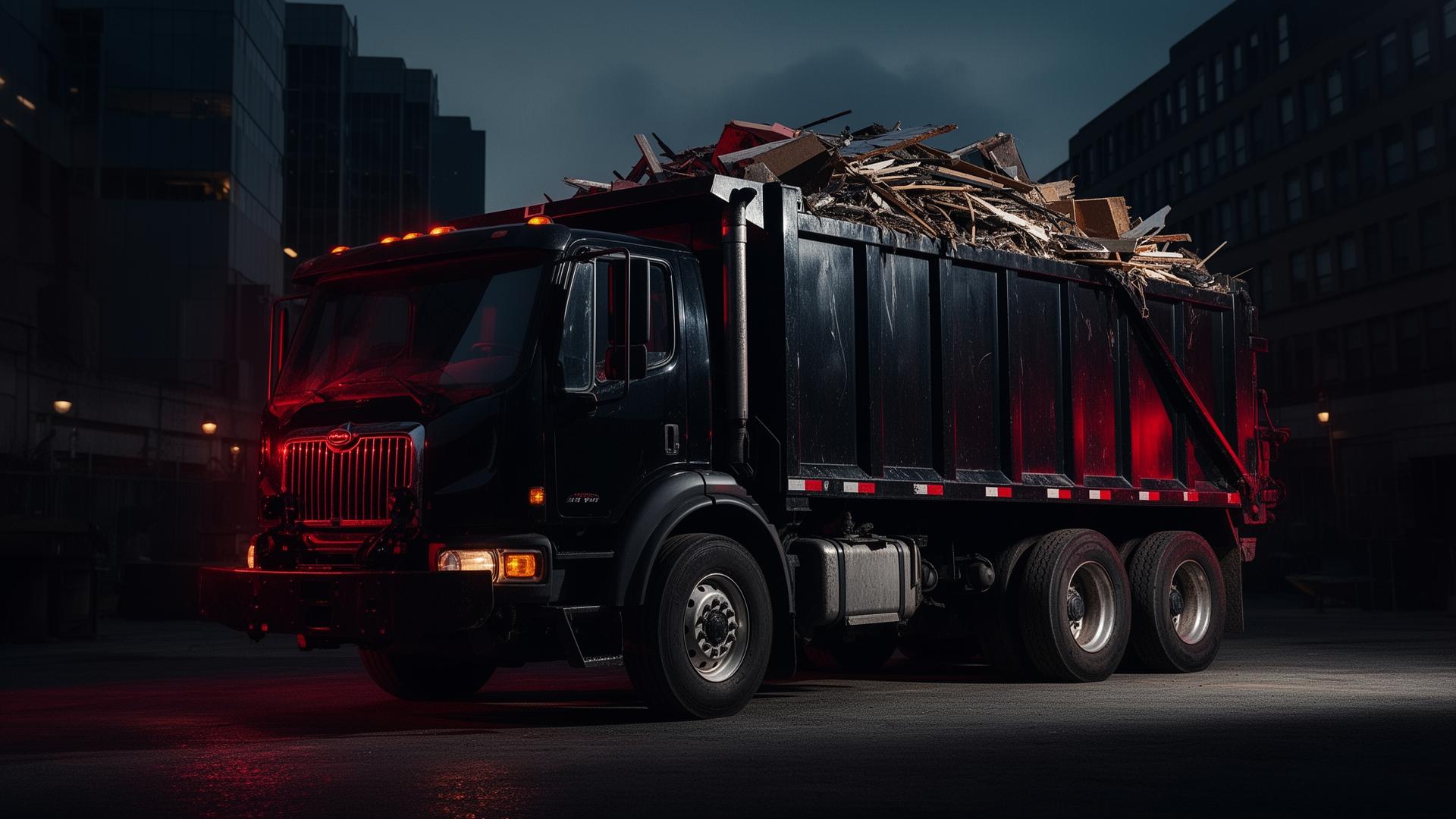A&A LLC junk removal truck loaded for haul-away